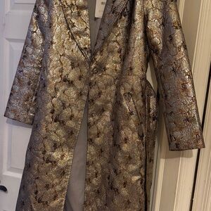 AKIRA Metallic Gold Blazer Coat